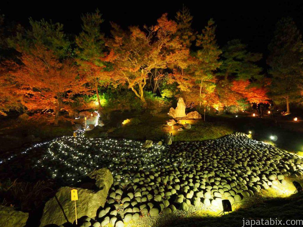 京都 嵐山 宝厳院 紅葉ライトアップ