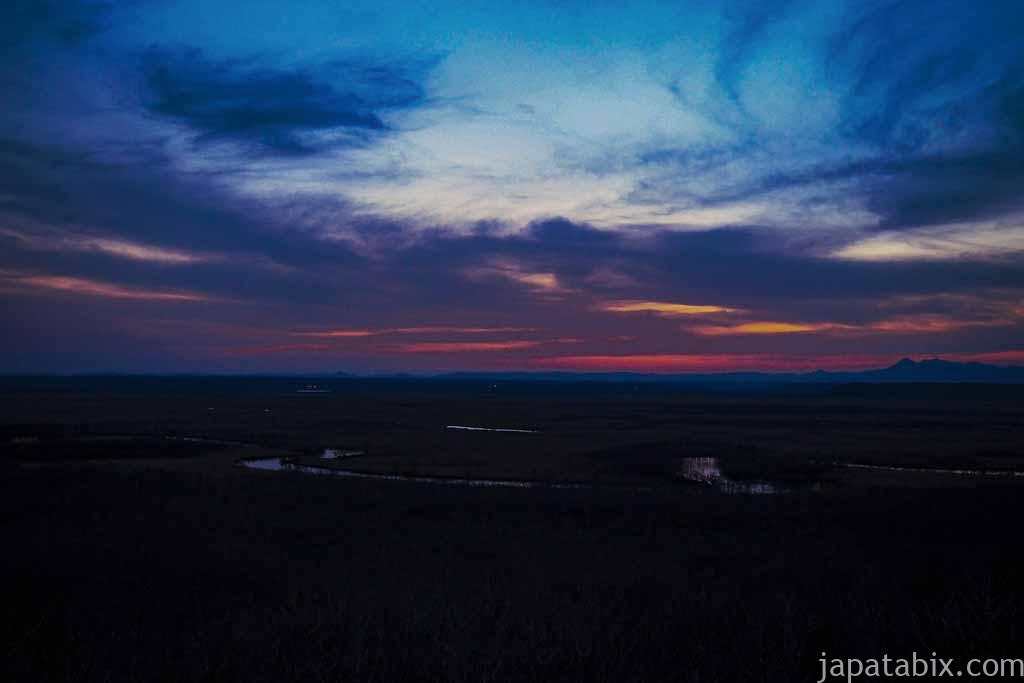 釧路湿原の夕暮れ